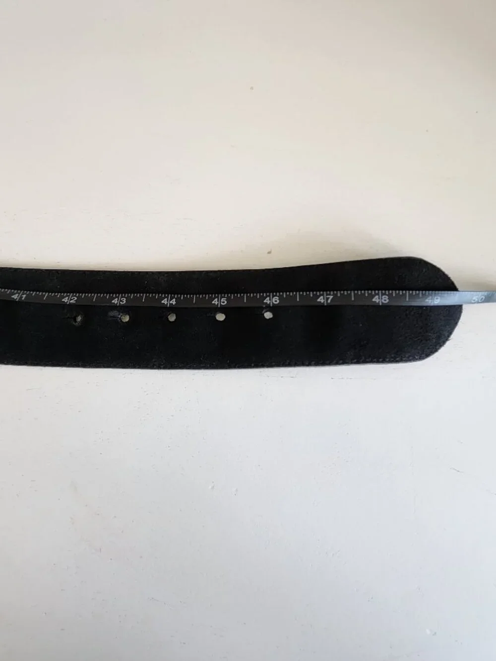 Black Suede Leather Big Belt w/Ornate Rhinestone Buckle  | Size 2X